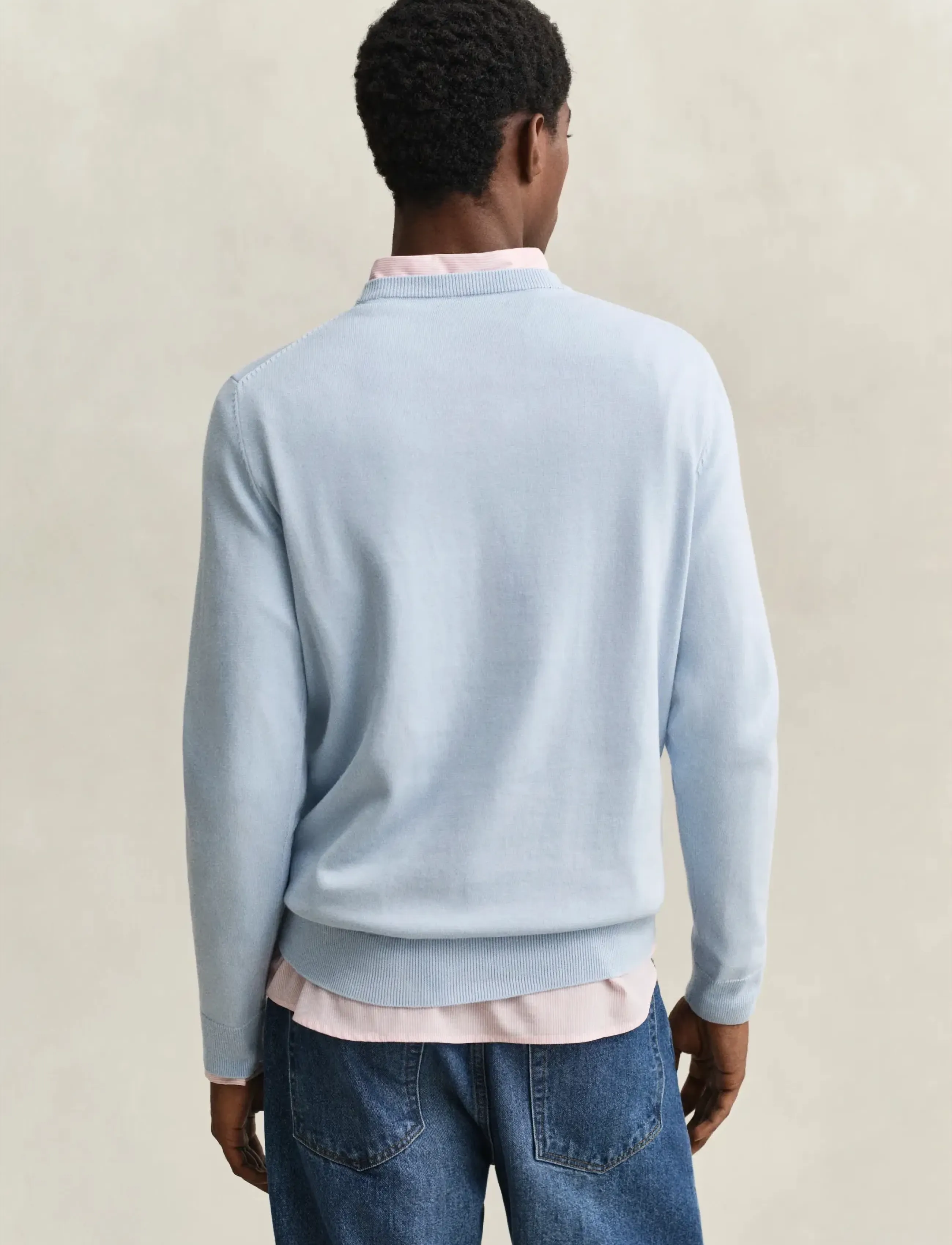 Gant - CLASSIC COTTON C-NECK - round necks - fresh blue - 3