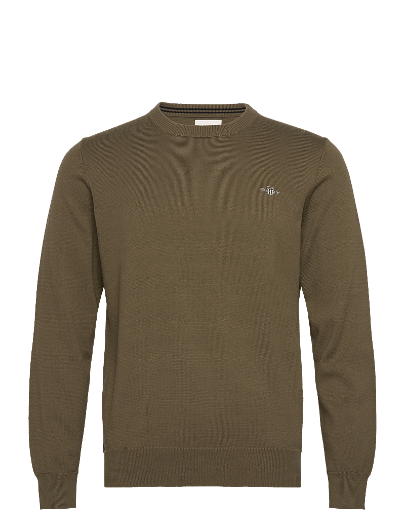 GANT - CLASSIC COTTON C-NECK - rundhalsad - juniper green - 1