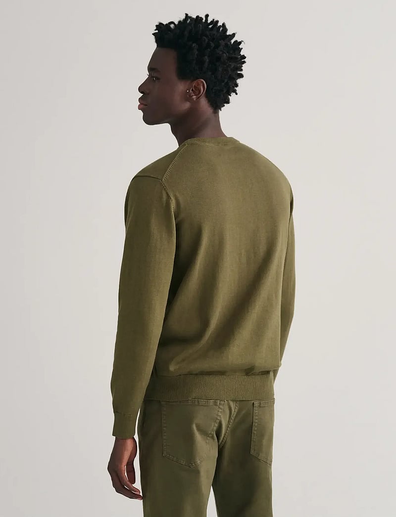 GANT - CLASSIC COTTON C-NECK - rundhalsad - juniper green - 3