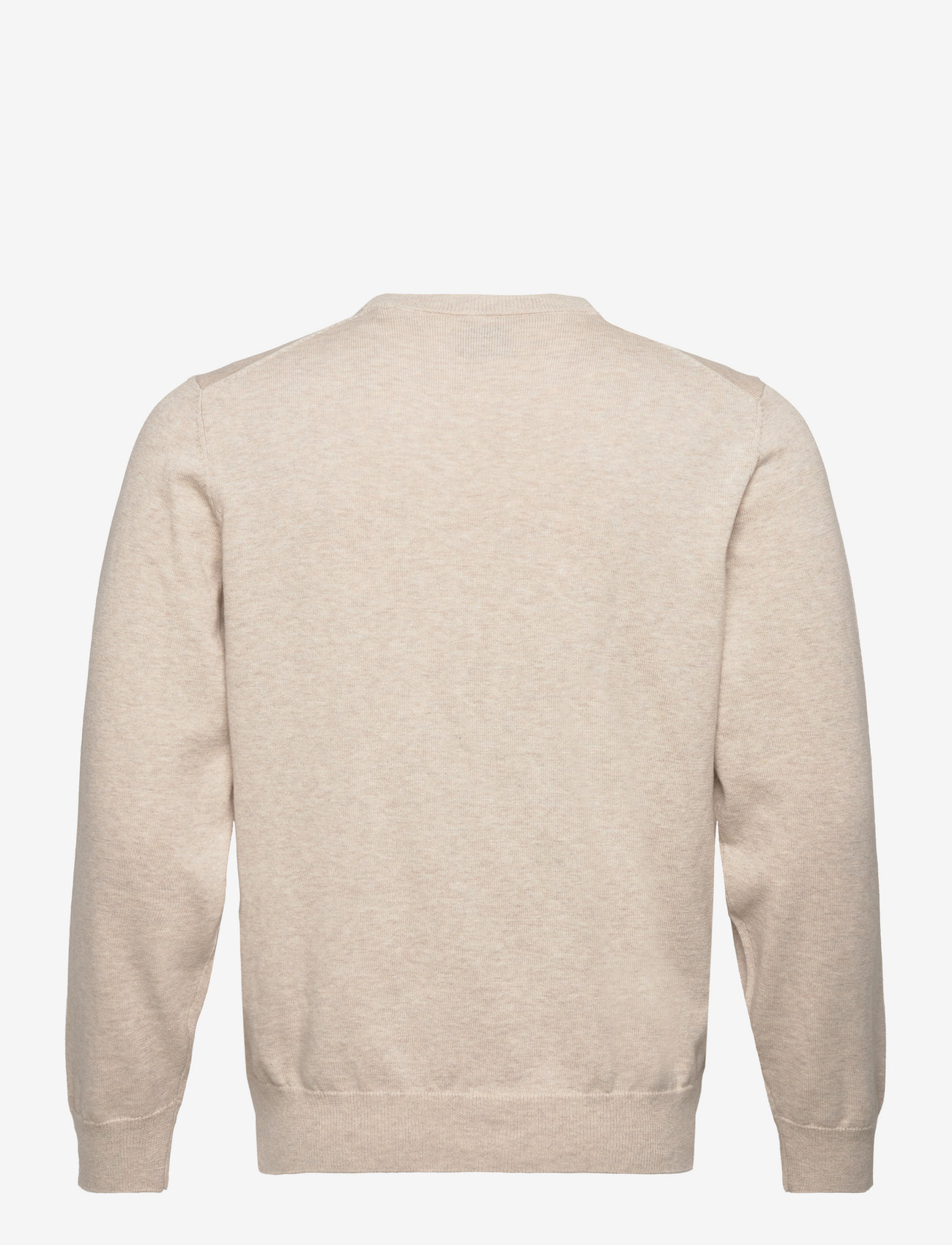Gant - CLASSIC COTTON C-NECK - rundhals - light beige melange - 2