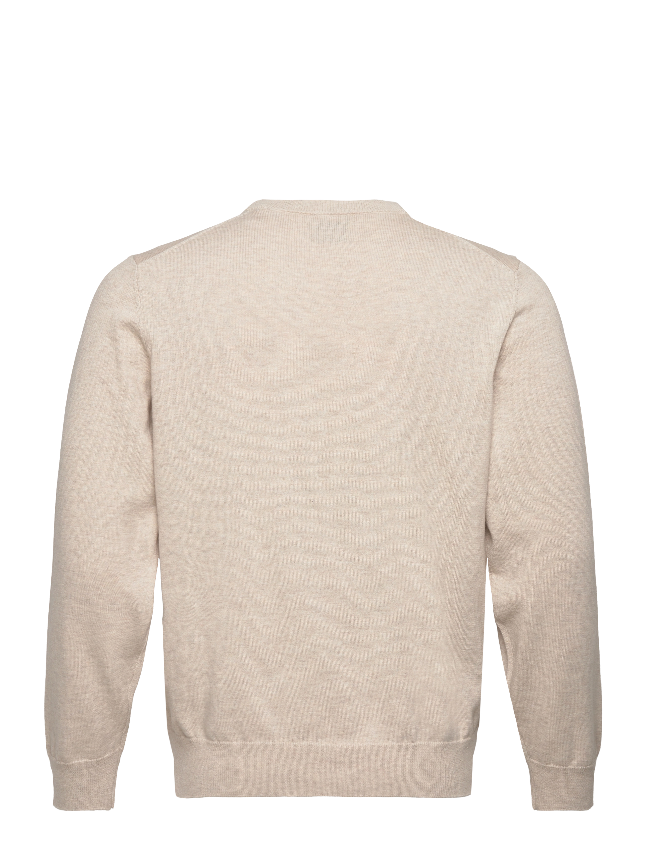 Gant - CLASSIC COTTON C-NECK - rundhals - light beige melange - 2