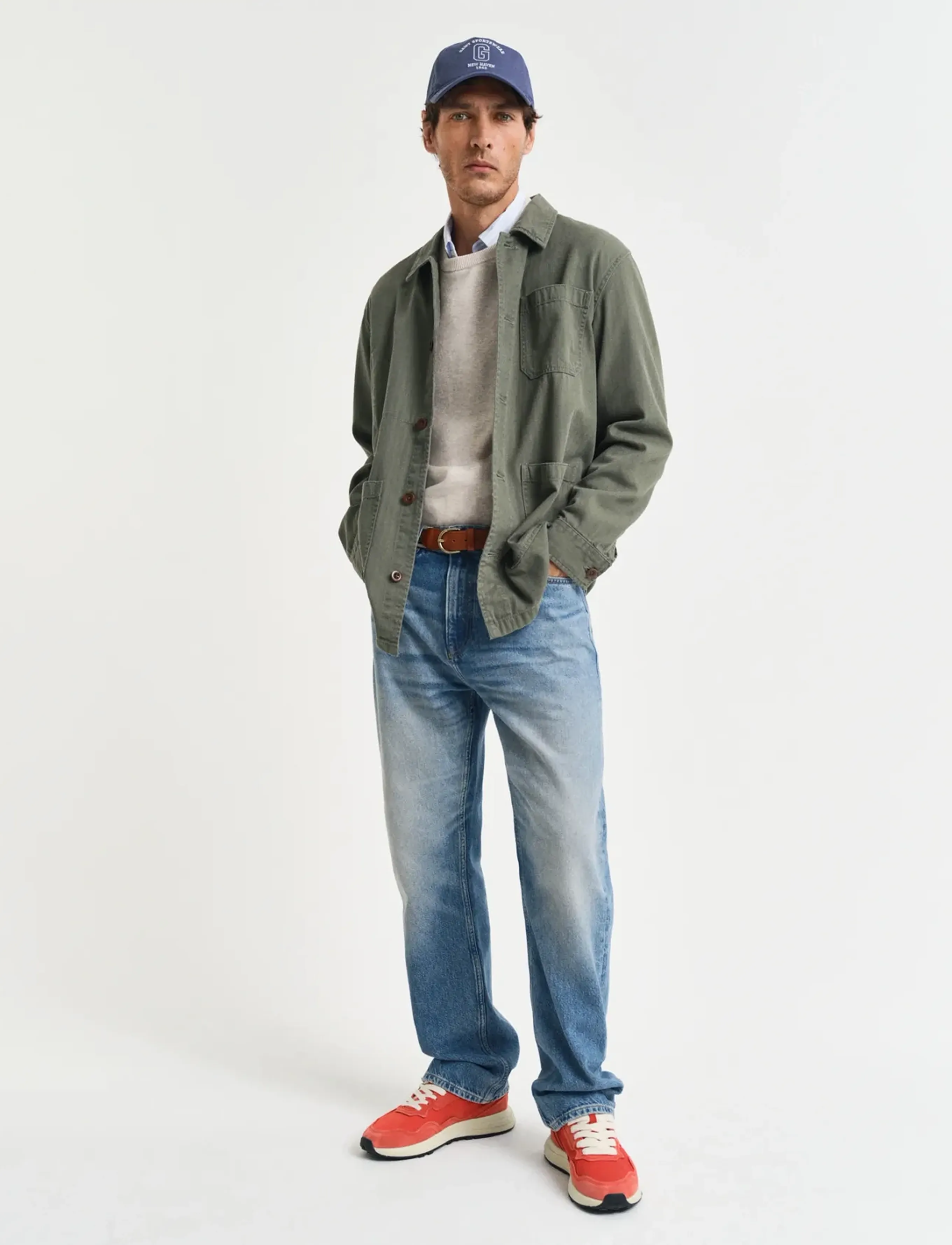 Gant - CLASSIC COTTON C-NECK - rundhals - light beige melange - 5
