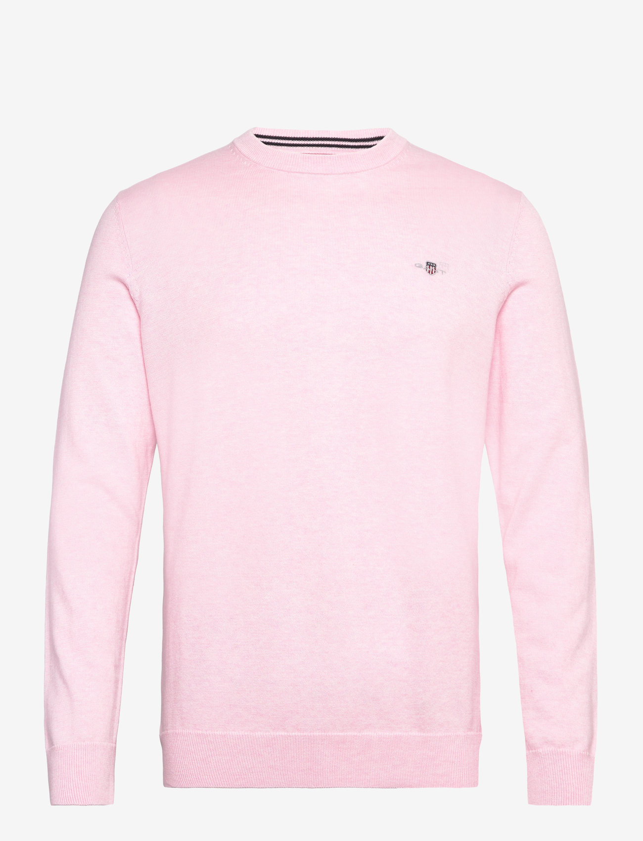 Gant - CLASSIC COTTON C-NECK - rund hals - light pink melange - 1