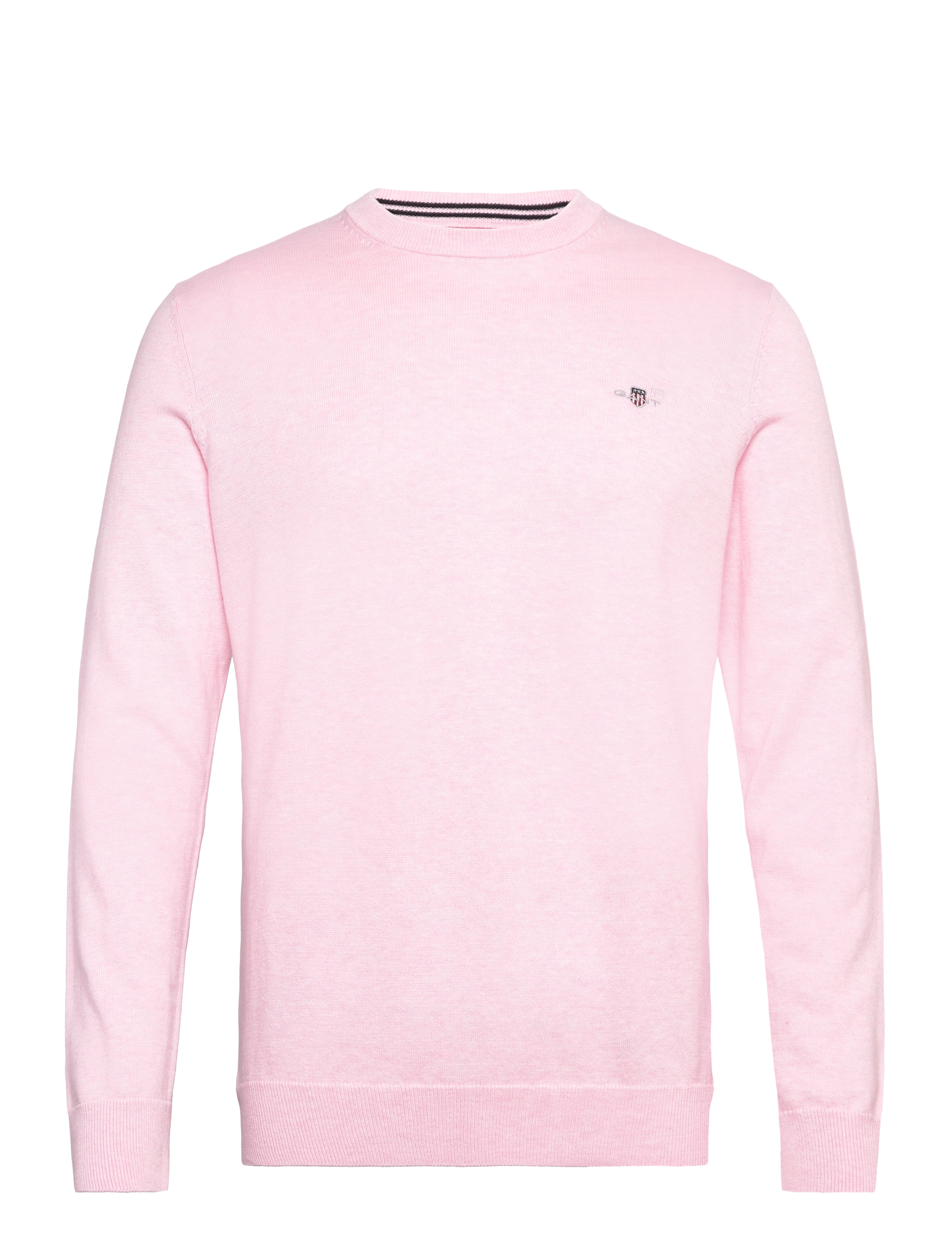 Gant CLASSIC COTTON C-NECK - Gant - LIGHT PINK MELANGE / pink/rose
