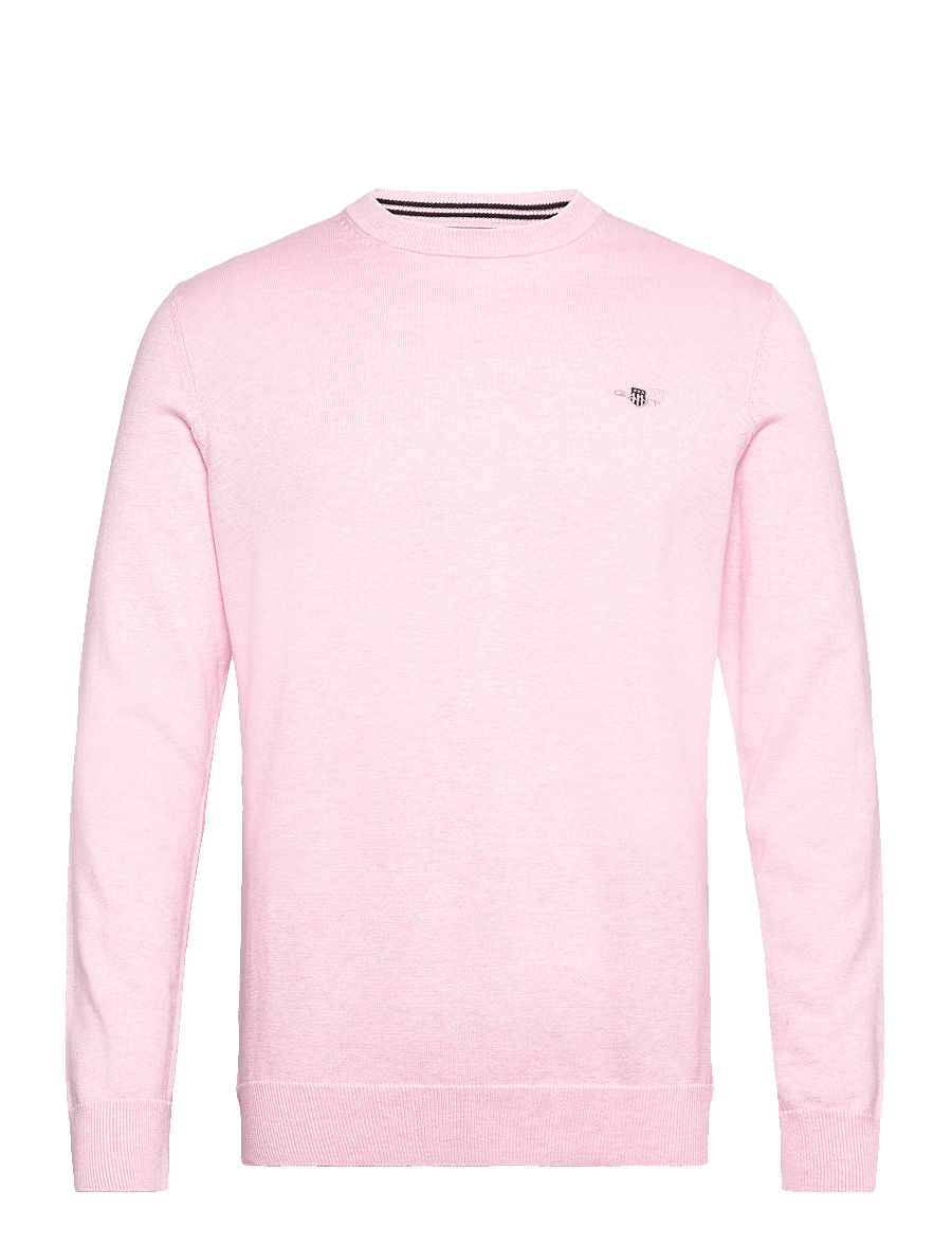 Gant - CLASSIC COTTON C-NECK - ronde hals - light pink melange - 1