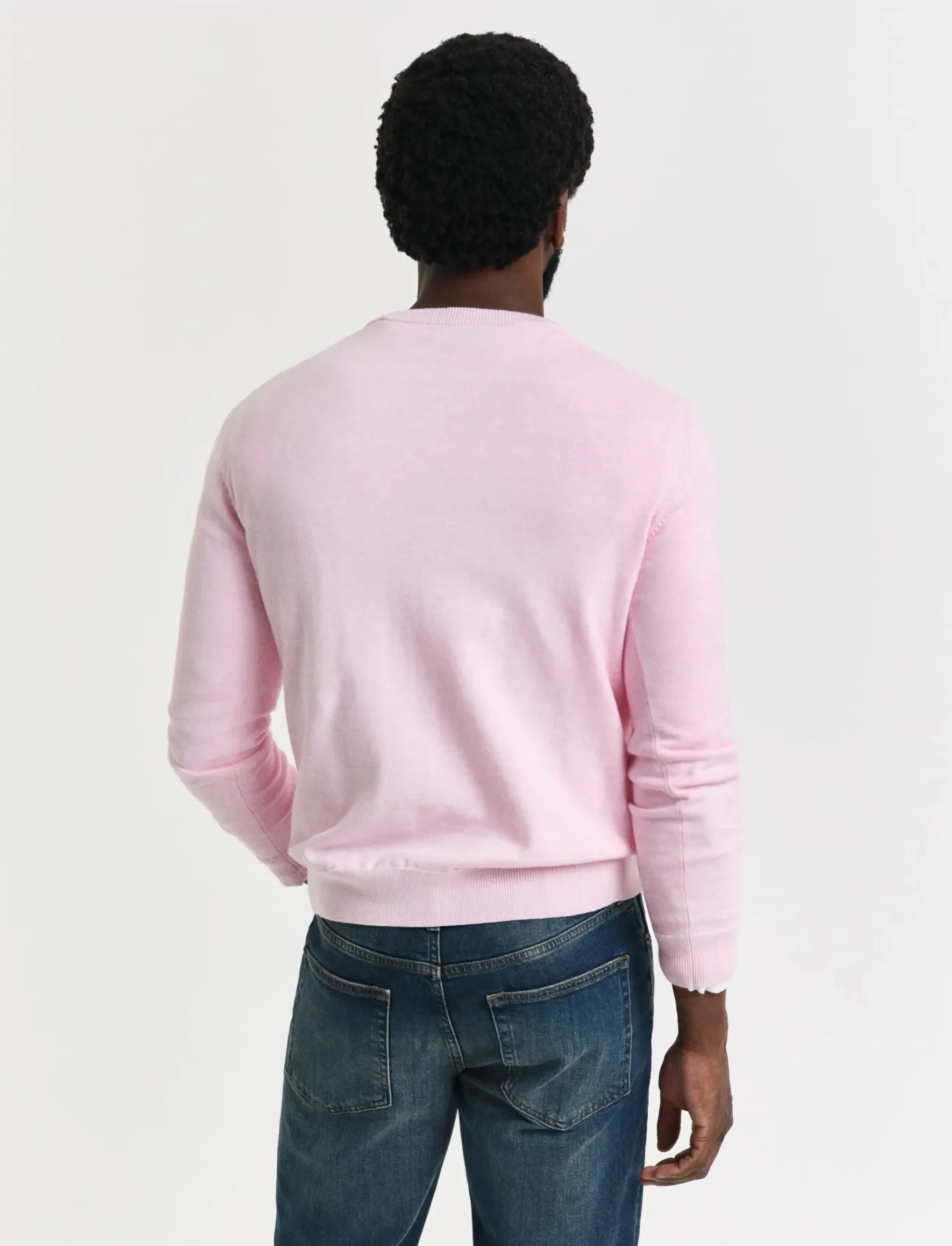 Gant - CLASSIC COTTON C-NECK - round necks - light pink melange - 3