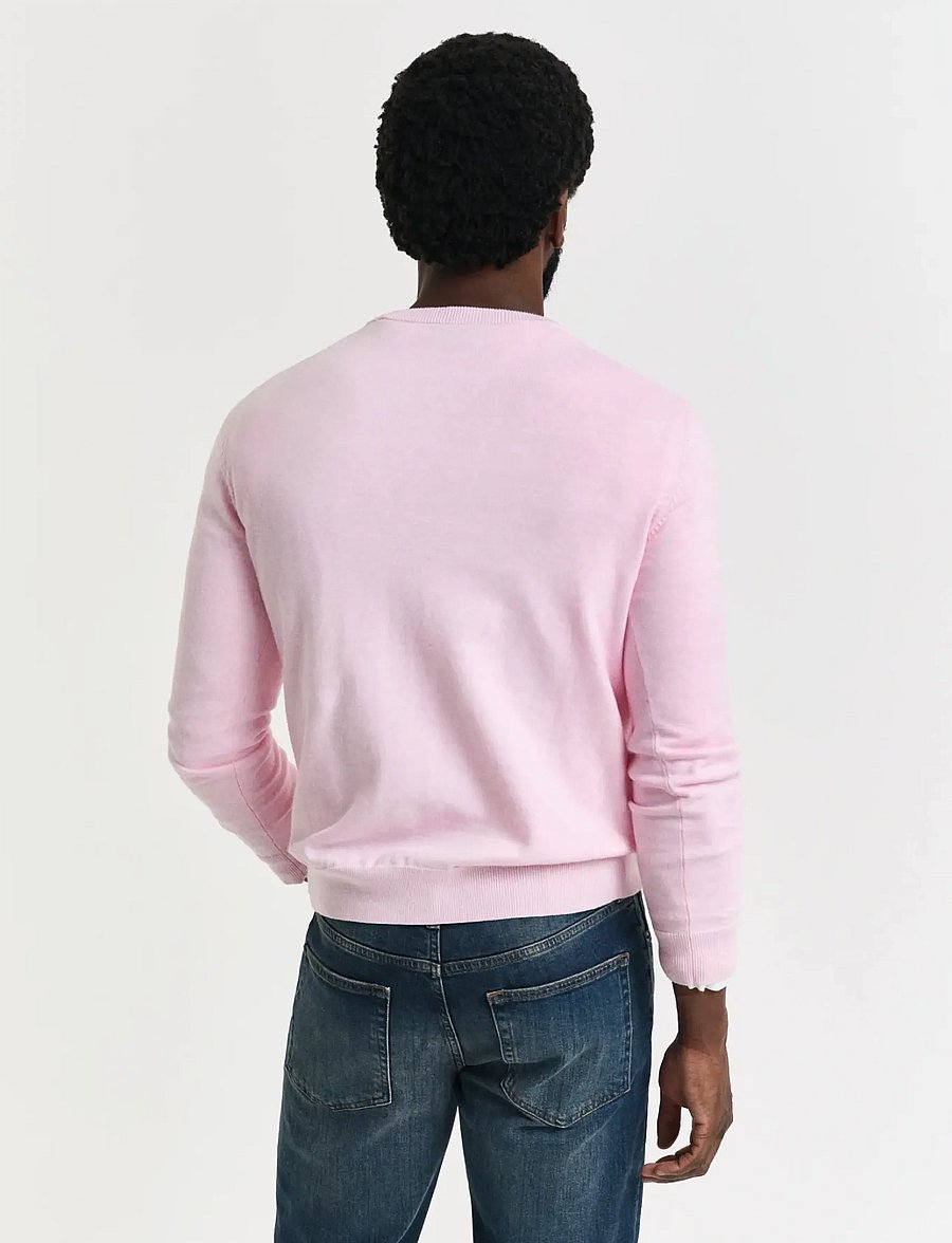 Gant - CLASSIC COTTON C-NECK - ronde hals - light pink melange - 3