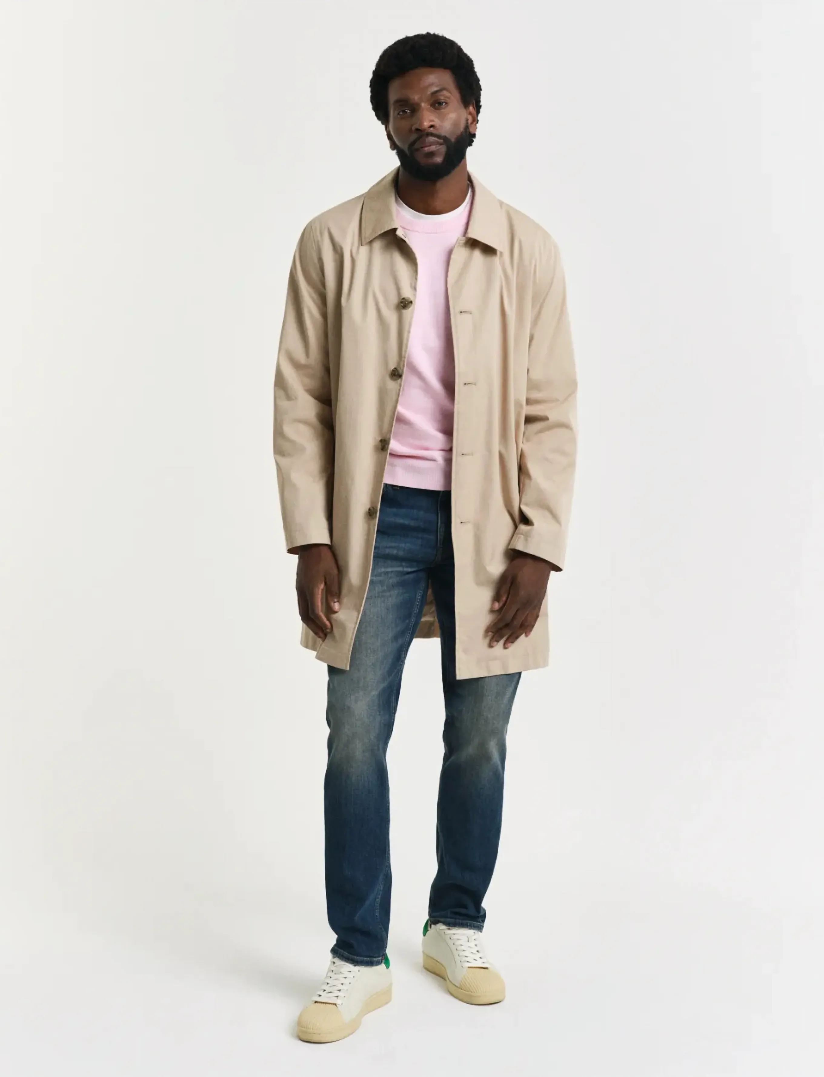 Gant - CLASSIC COTTON C-NECK - round necks - light pink melange - 5