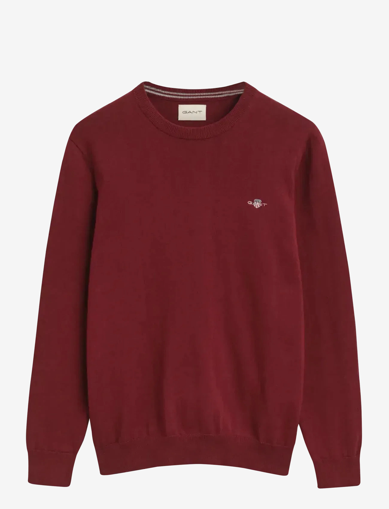 GANT - CLASSIC COTTON C-NECK - knitted round necks - plumped red - 1