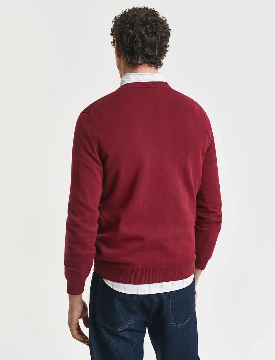 Gant - CLASSIC COTTON C-NECK - round necks - plumped red - 2