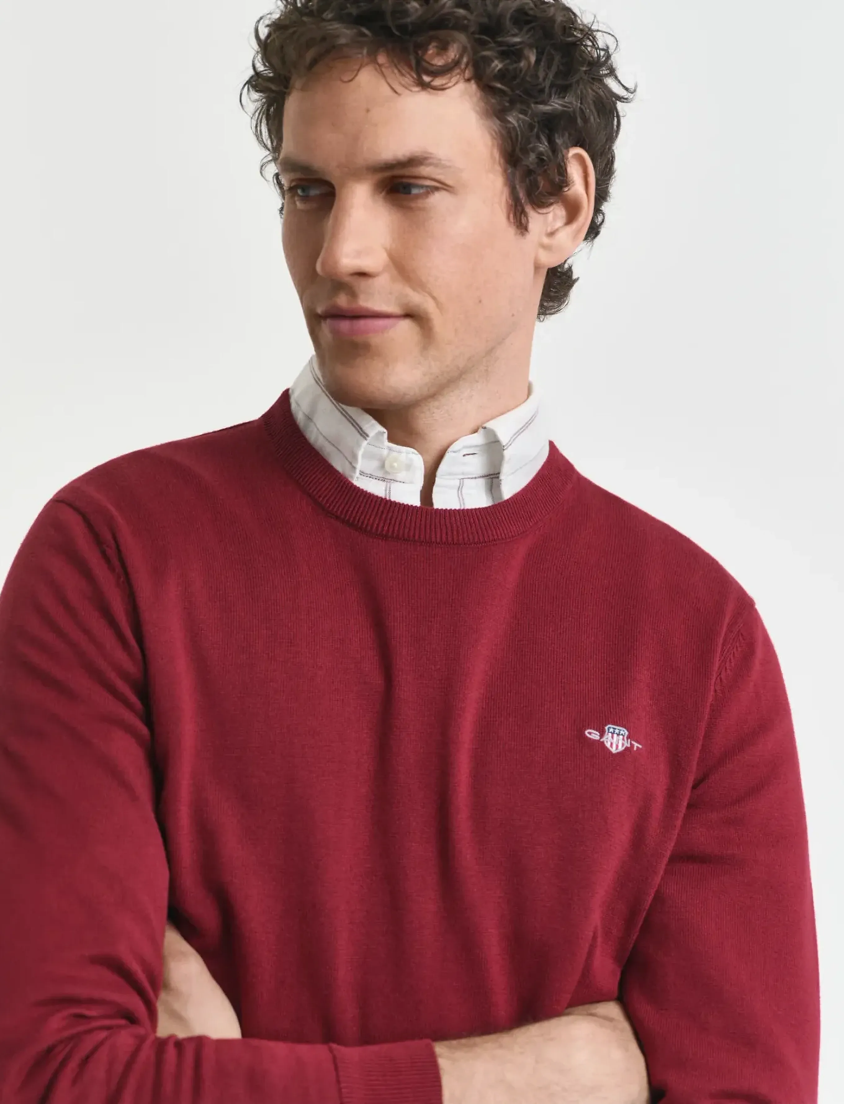 Gant - CLASSIC COTTON C-NECK - rundhalsad - plumped red - 3