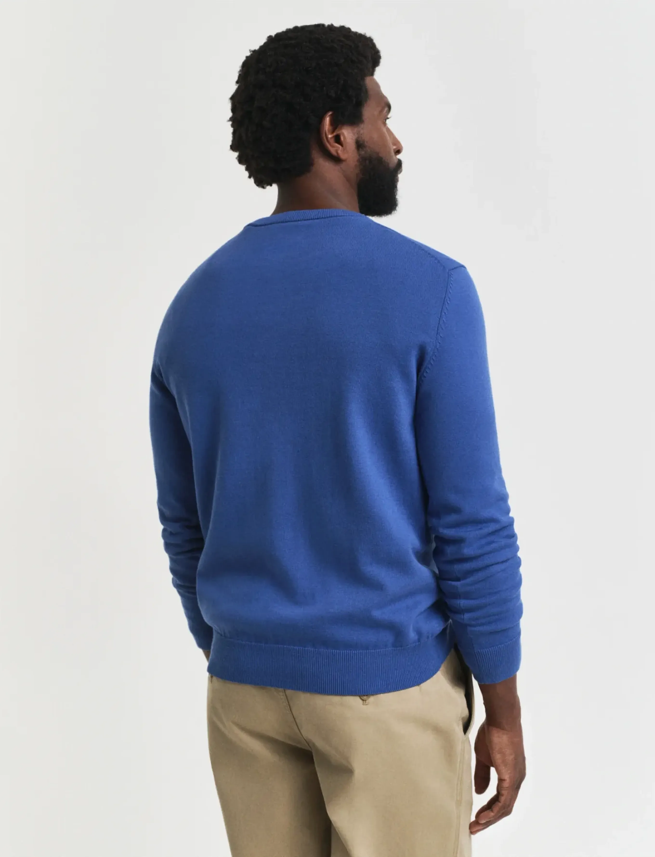 Gant - CLASSIC COTTON C-NECK - Ümmarguse kaelusega kudumid - rich blue - 3