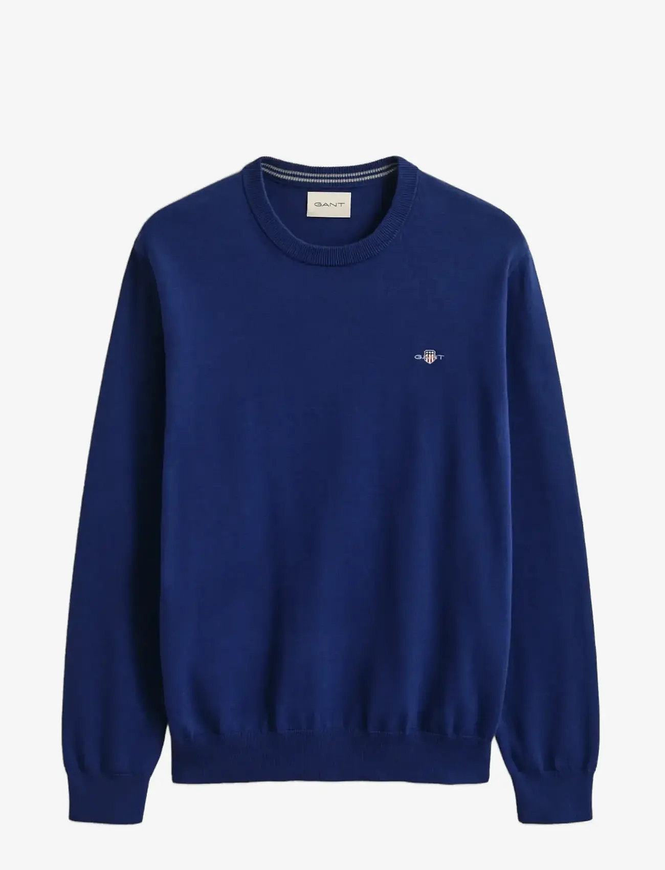 GANT - CLASSIC COTTON C-NECK - knitted round necks - rich navy - 1