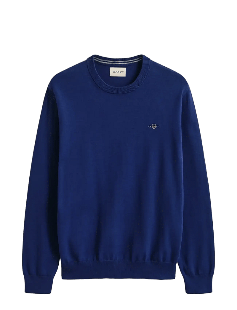 GANT - CLASSIC COTTON C-NECK - knitted round necks - rich navy - 1