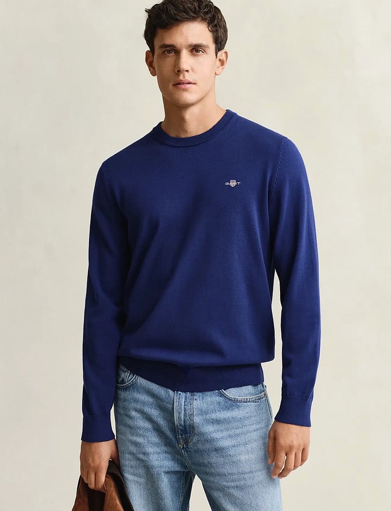 GANT - CLASSIC COTTON C-NECK - rundhalsad - rich navy - 0