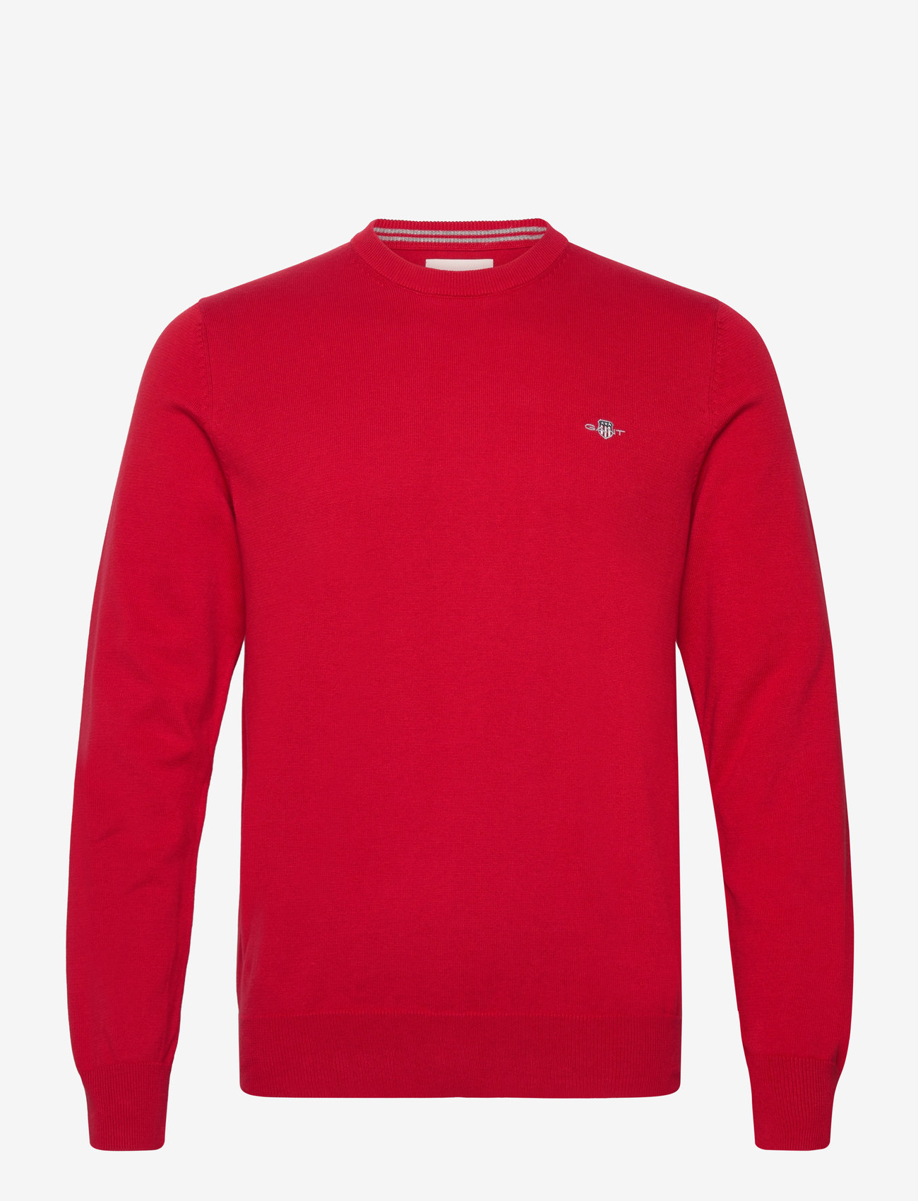 Gant - CLASSIC COTTON C-NECK - rund hals - ruby red - 0