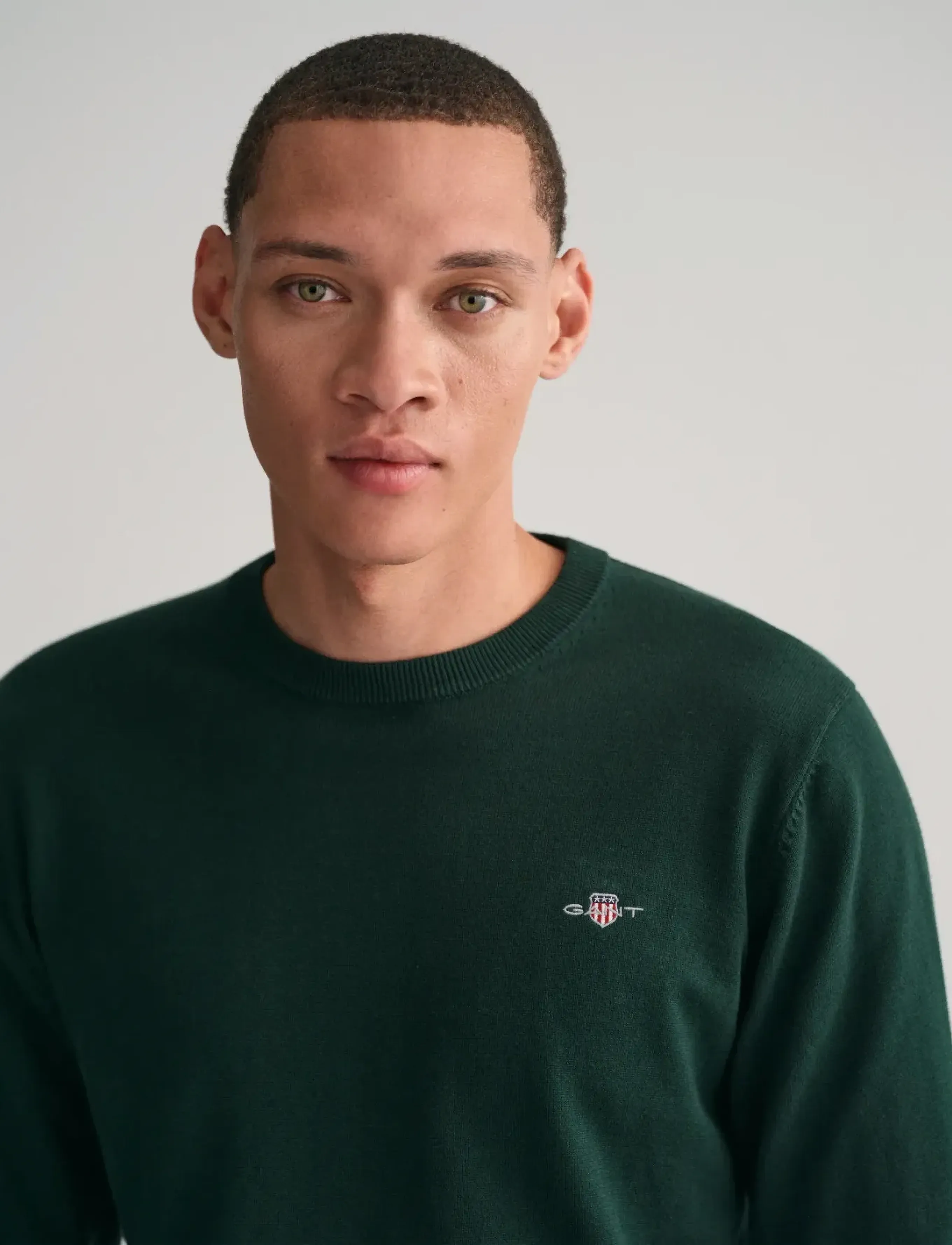 Gant Classic Cotton C-Neck långärmade t-shirts herr – bild 7