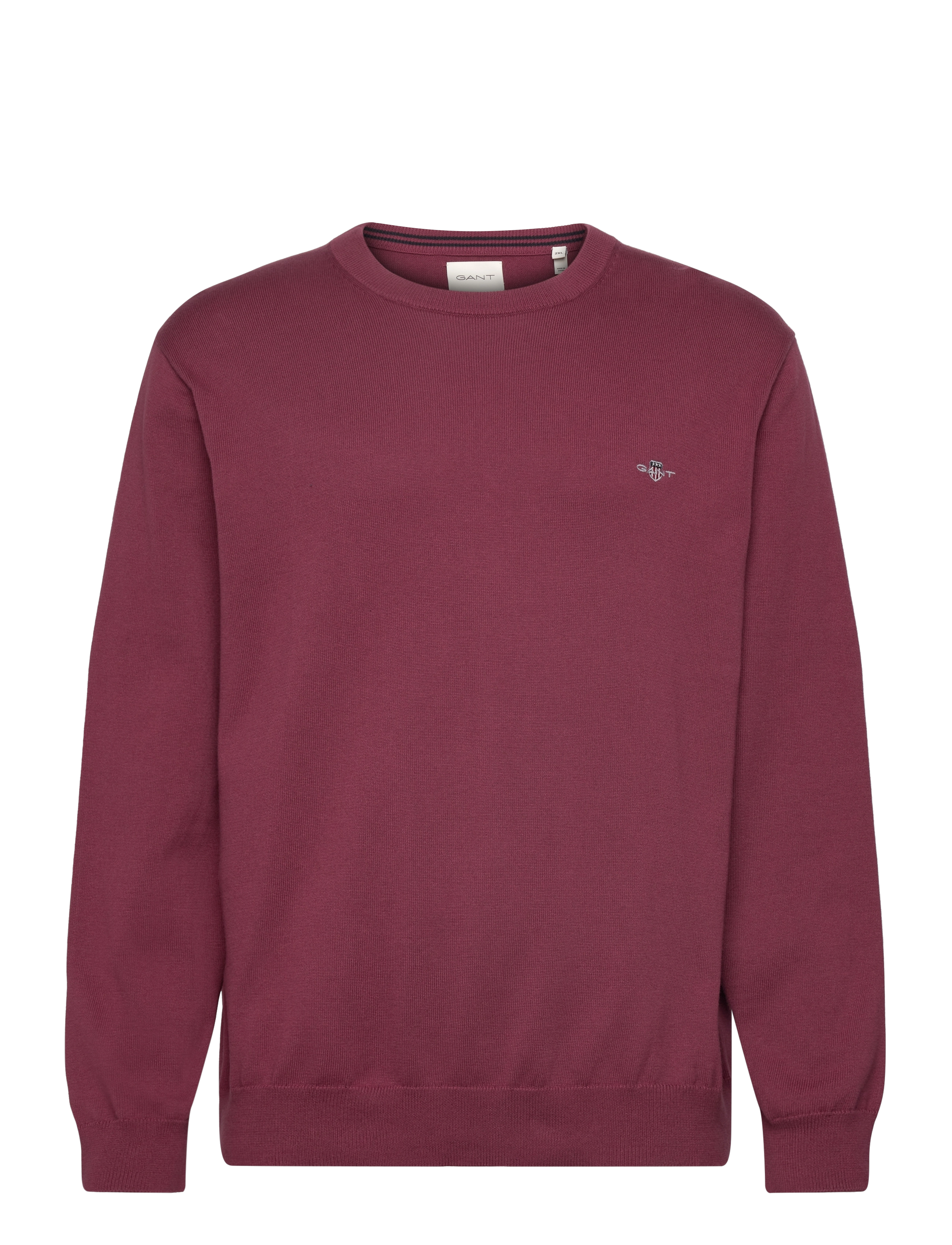 Gant CLASSIC COTTON C-NECK - Stickat - WINE RED / burgundy