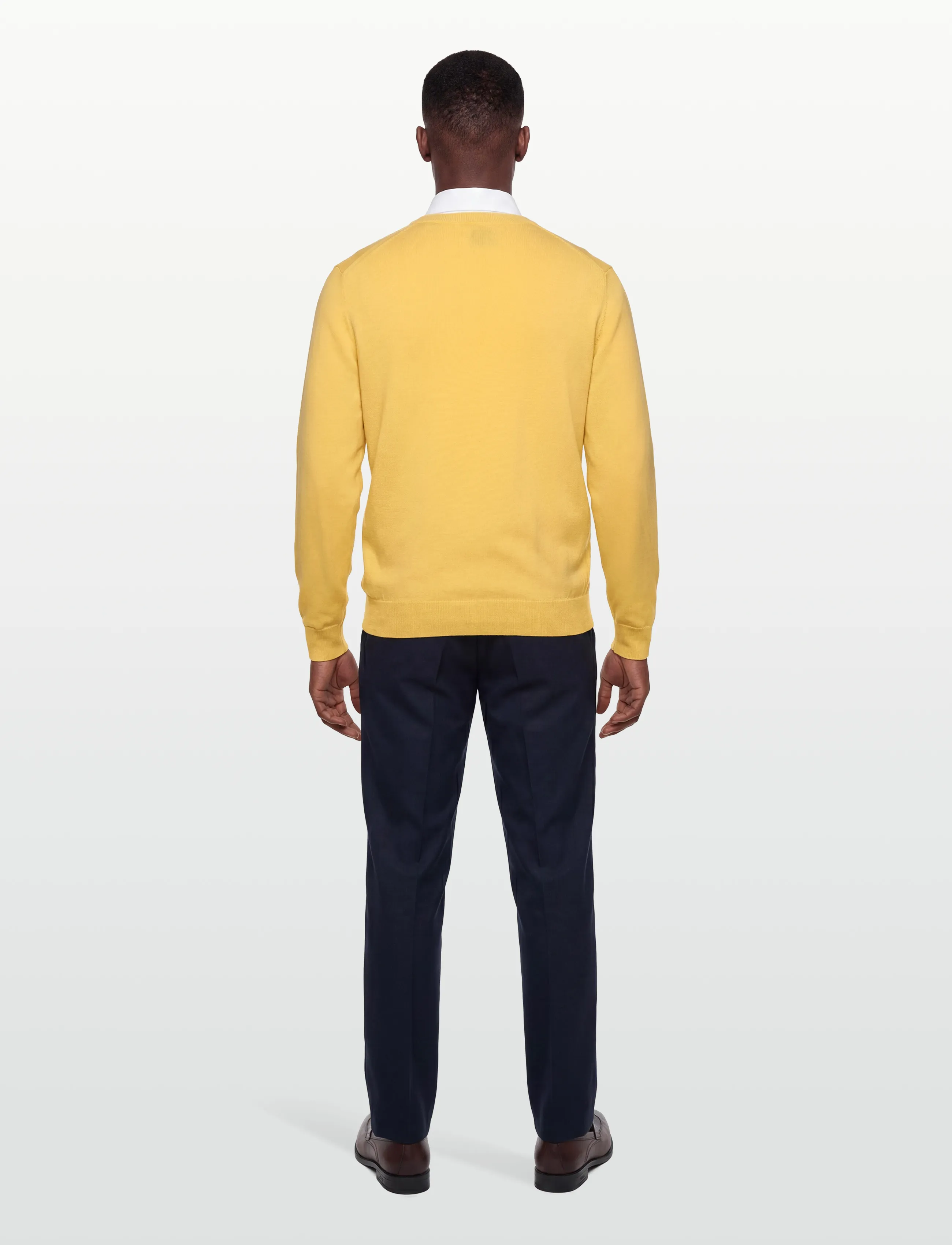 Gant - CLASSIC COTTON V-NECK - trøjer - banana yellow - 4