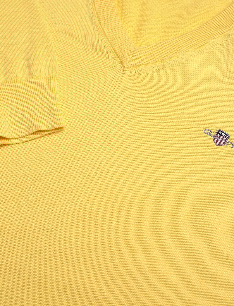 GANT - CLASSIC COTTON V-NECK - v-kaelusega kudumid - banana yellow - 2