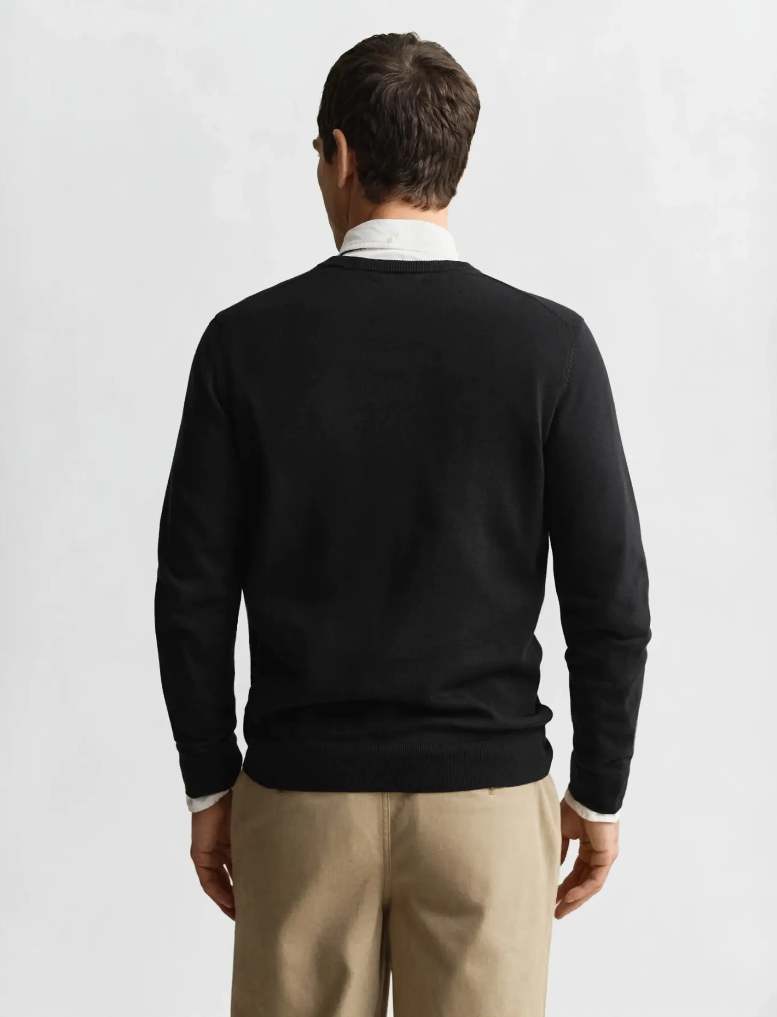 Gant - CLASSIC COTTON V-NECK - v-ausschnitt - black - 3
