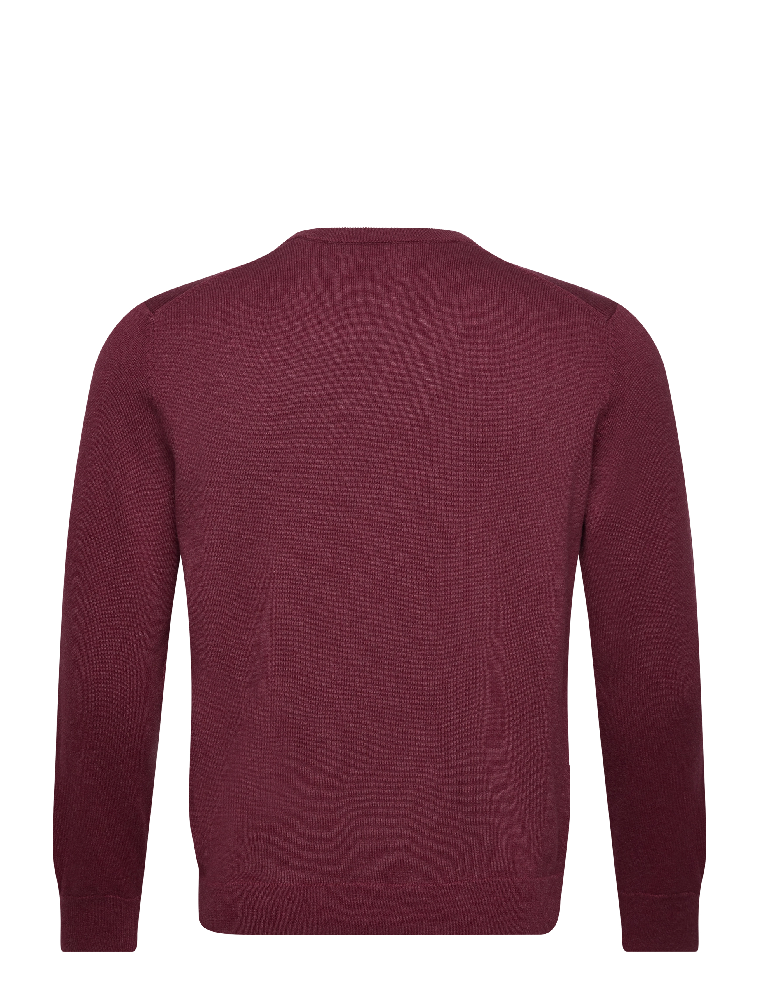 Gant - CLASSIC COTTON V-NECK - trøjer - bordeaux melange - 1