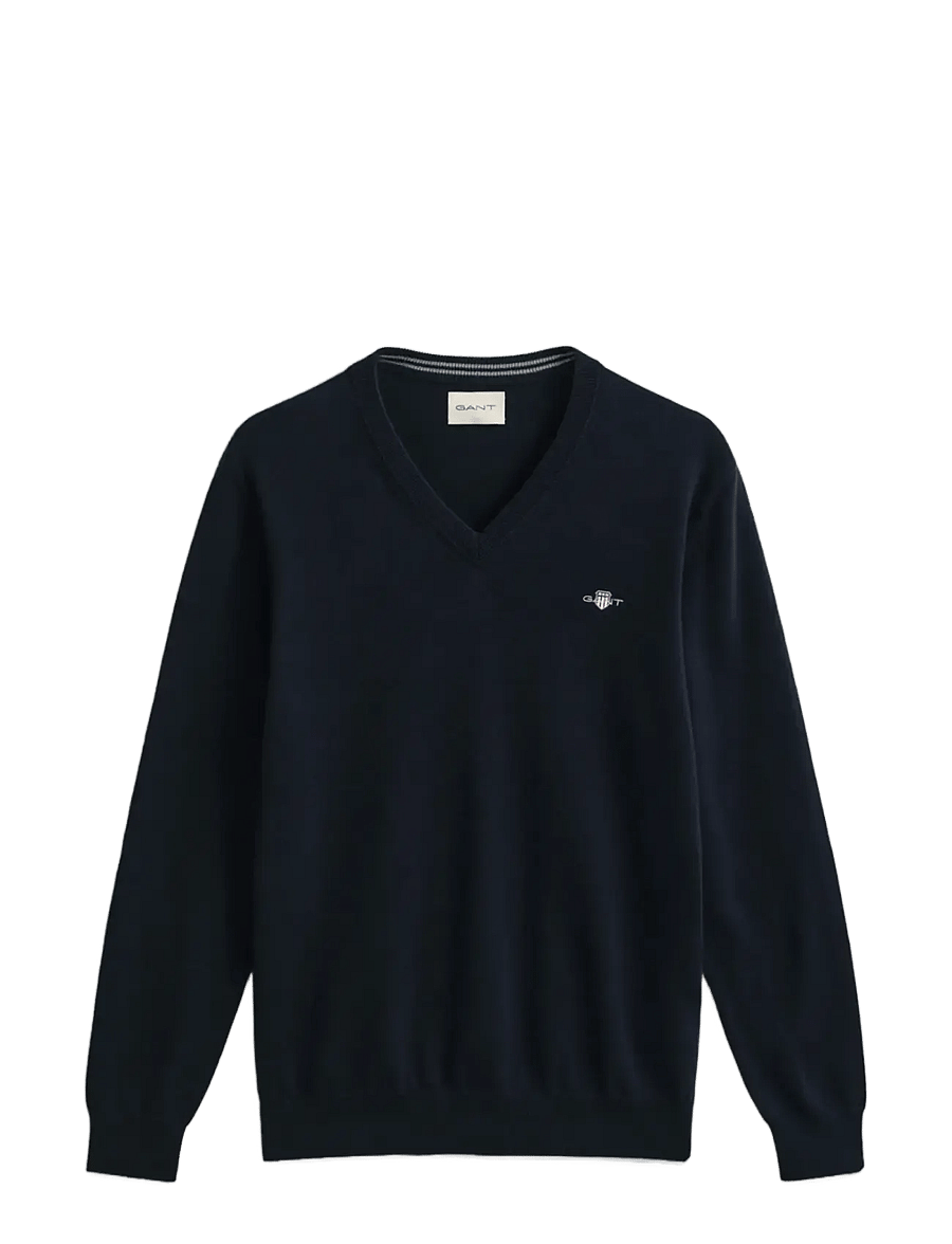 Gant - CLASSIC COTTON V-NECK - pulls col v - evening blue - 1