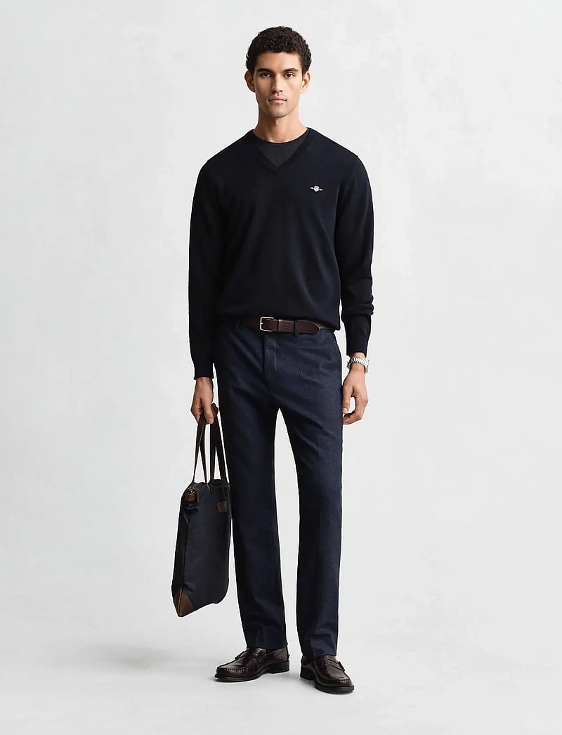 GANT - CLASSIC COTTON V-NECK - v-hals - evening blue - 5