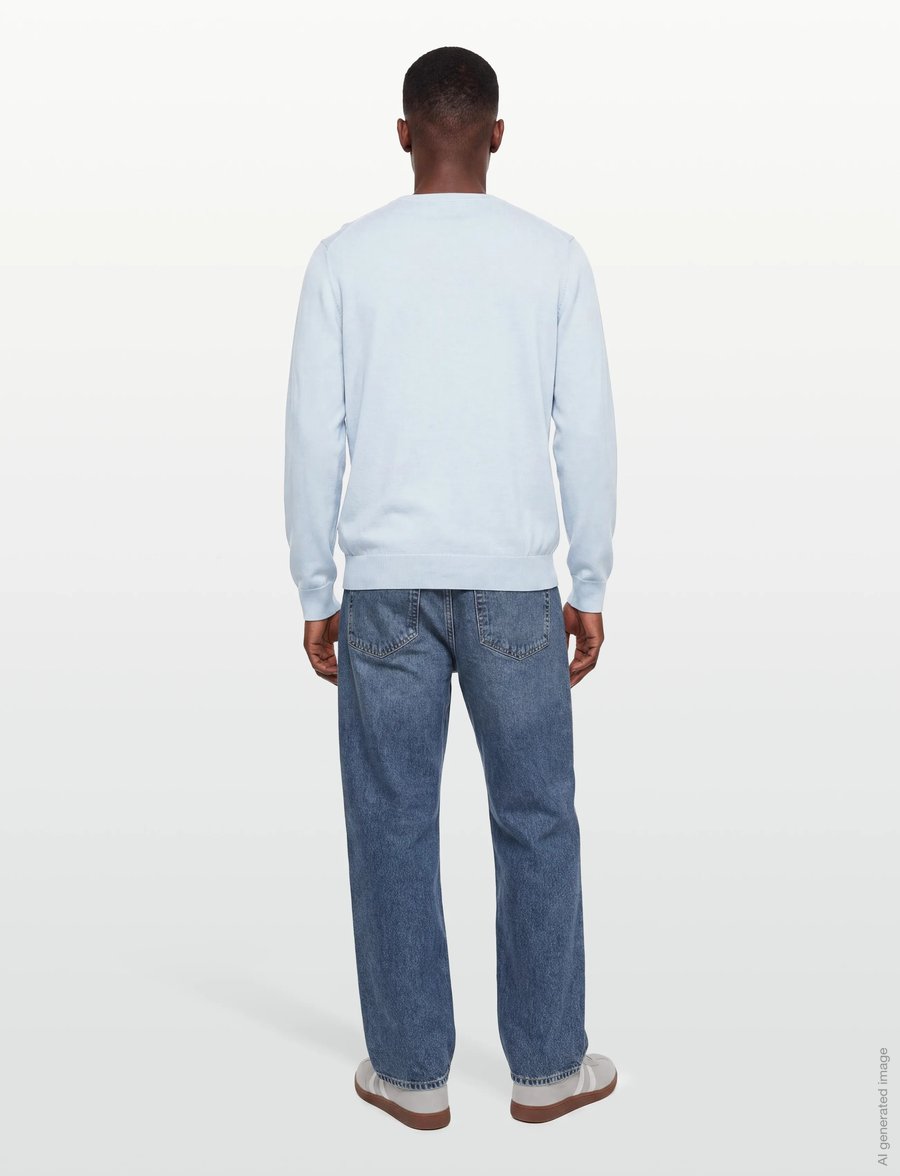 Gant - CLASSIC COTTON V-NECK - v-ausschnitt - fresh blue - 4