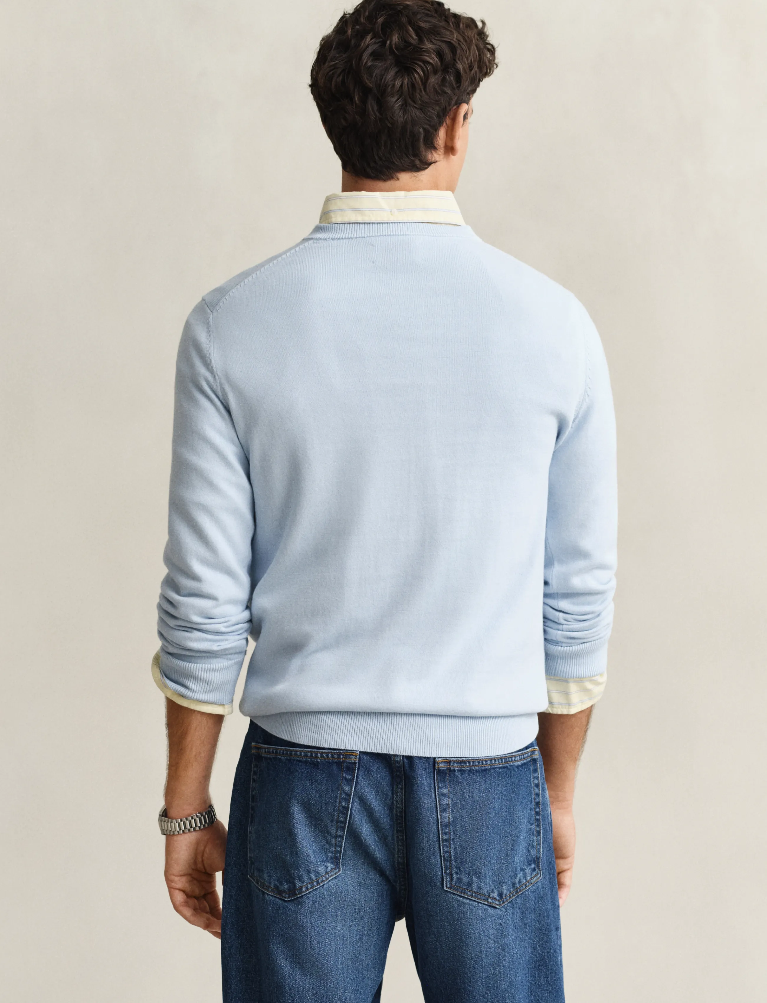 Gant - CLASSIC COTTON V-NECK - v-ausschnitt - fresh blue - 4