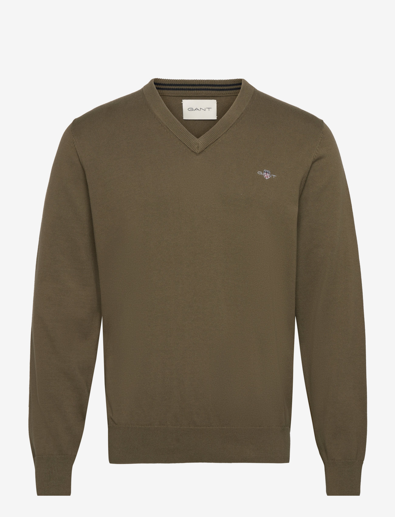 Gant - CLASSIC COTTON V-NECK - v-hals - juniper green - 1