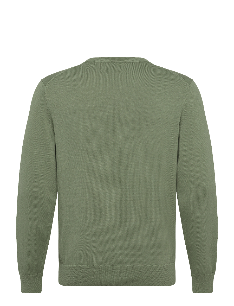 Gant - CLASSIC COTTON V-NECK - v-kaelusega kudumid - kalamata green - 2