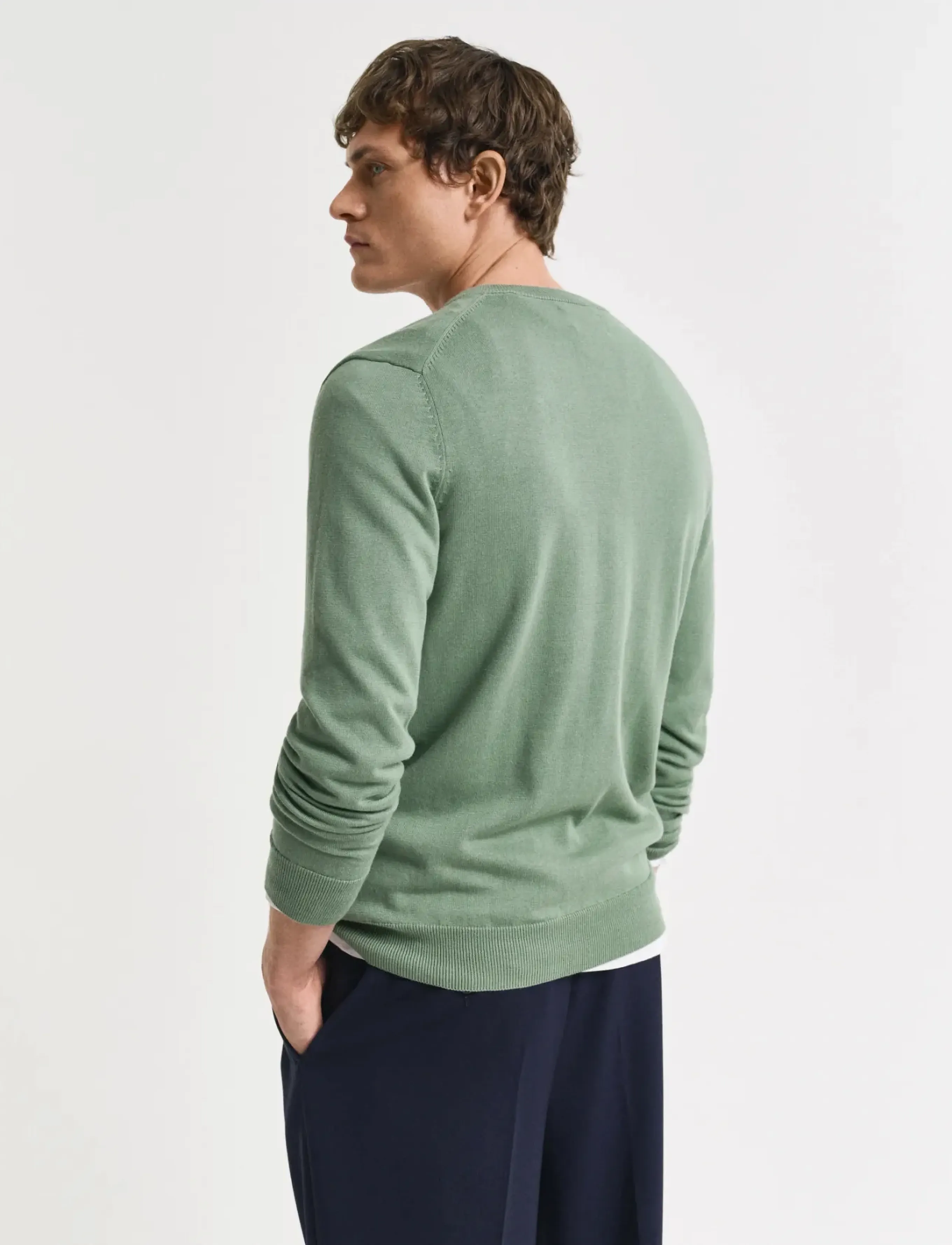 Gant - CLASSIC COTTON V-NECK - v-necks - kalamata green - 3