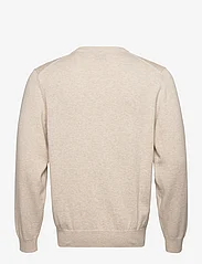 GANT - CLASSIC COTTON V-NECK - knitted v-necks - light beige melange - 1
