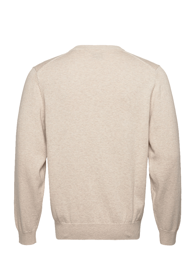 Gant - CLASSIC COTTON V-NECK - v-hals - light beige melange - 2