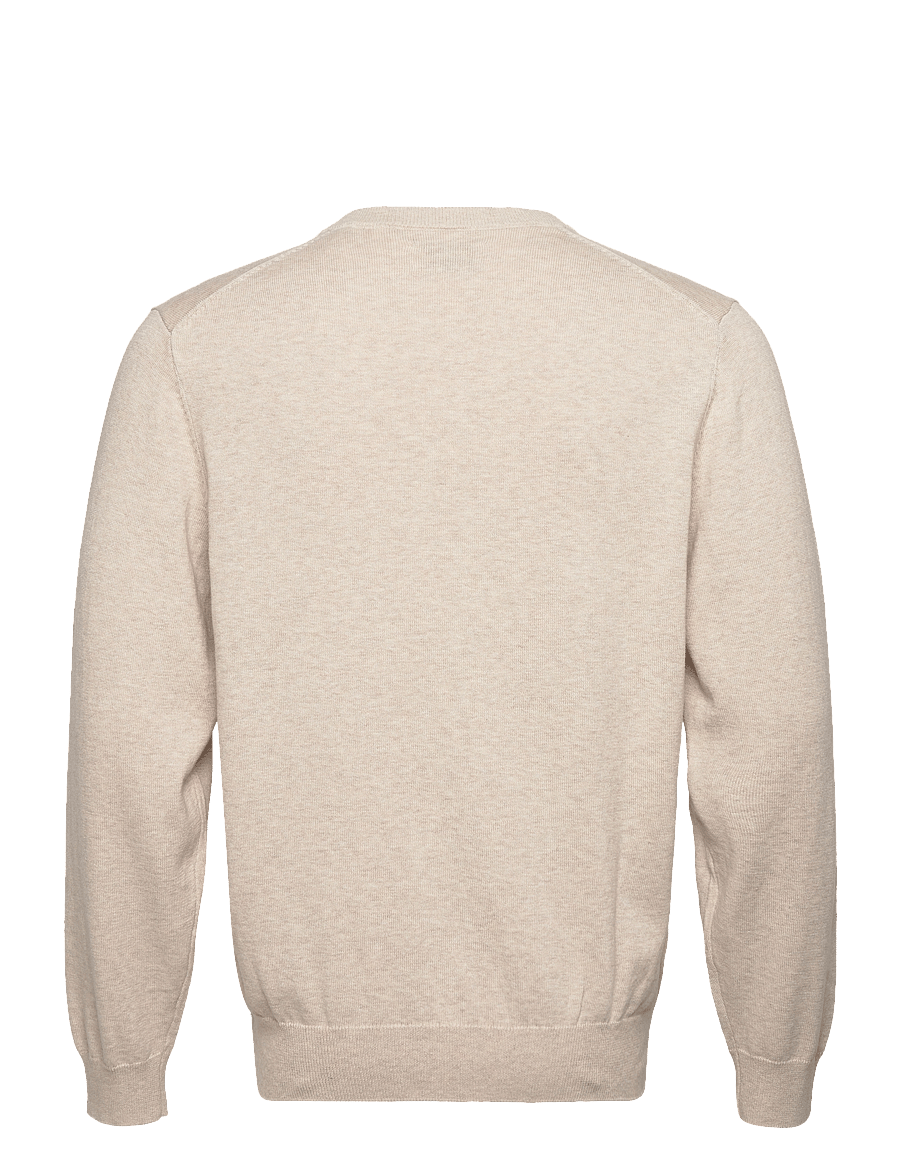 Gant - CLASSIC COTTON V-NECK - v-ausschnitt - light beige melange - 2