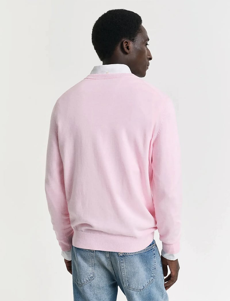 Gant - CLASSIC COTTON V-NECK - v-hals - light pink melange - 3