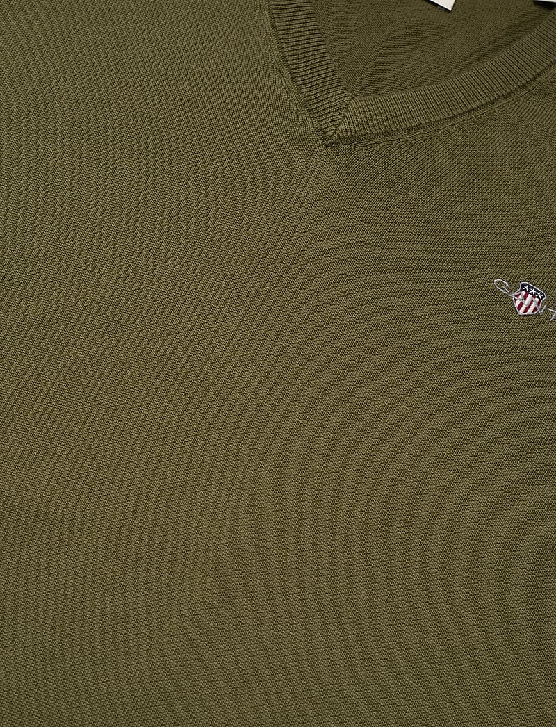 GANT - CLASSIC COTTON V-NECK - v-ausschnitt - moss green - 2