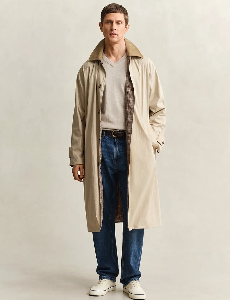 Gant - CLASSIC COTTON V-NECK - v-hals - oat melange - 4