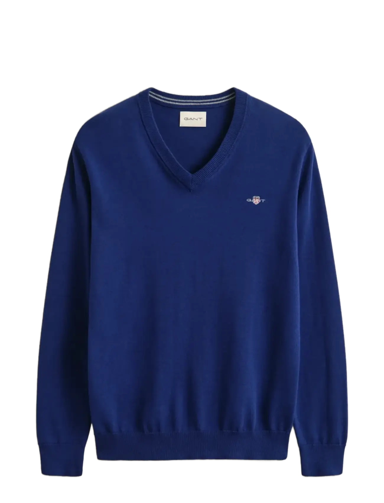 GANT CLASSIC COTTON V-NECK - Fatnaður - RICH NAVY / blue