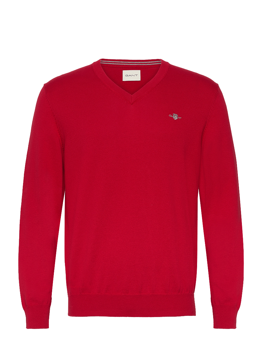 Gant - CLASSIC COTTON V-NECK - v-hals - ruby red - 0