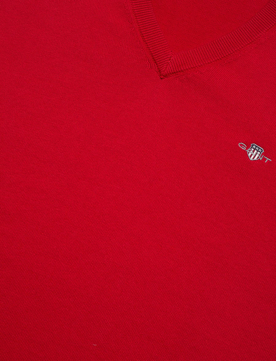 Gant - CLASSIC COTTON V-NECK - v-hals - ruby red - 2
