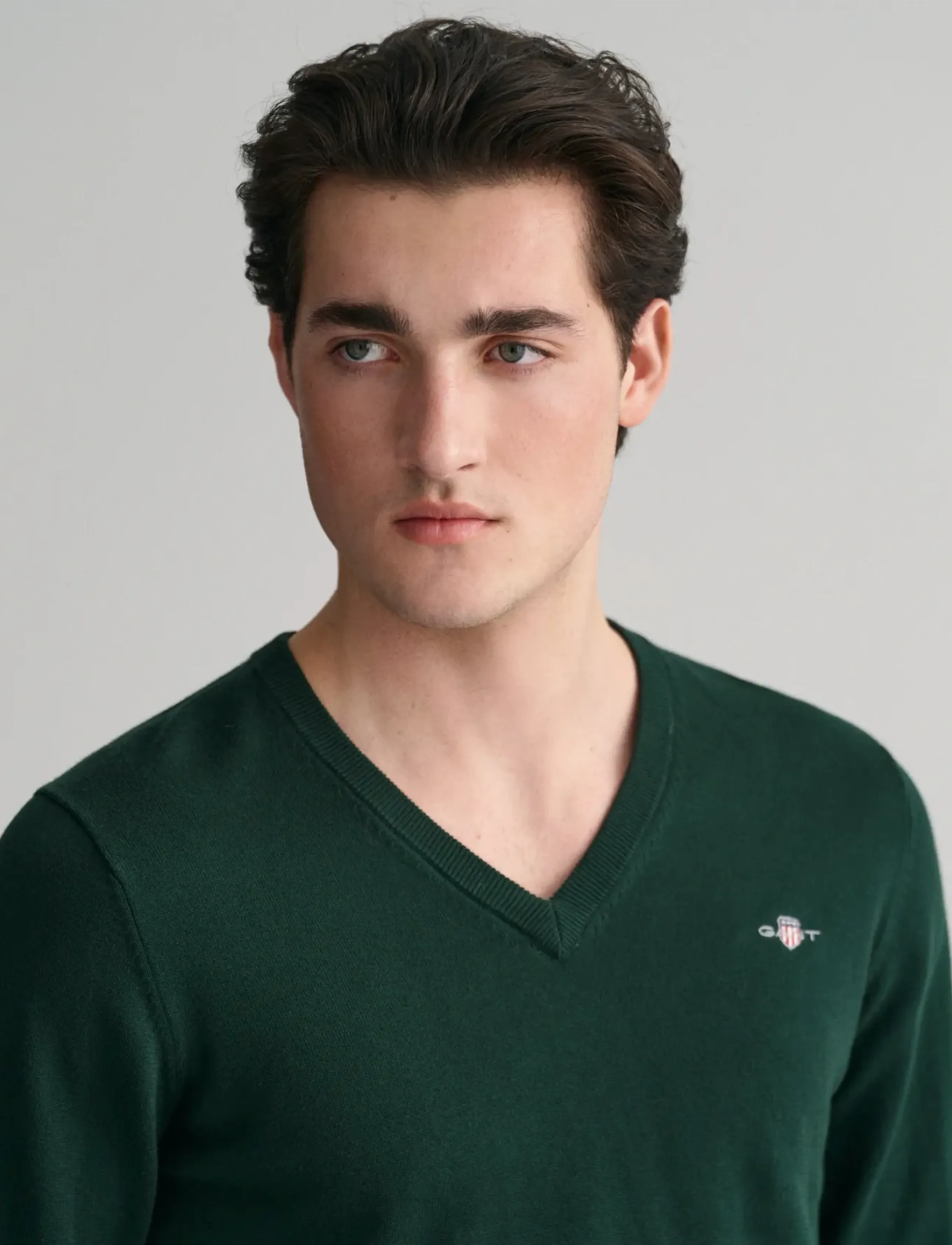 Gant - CLASSIC COTTON V-NECK - v-ausschnitt - tartan green - 4