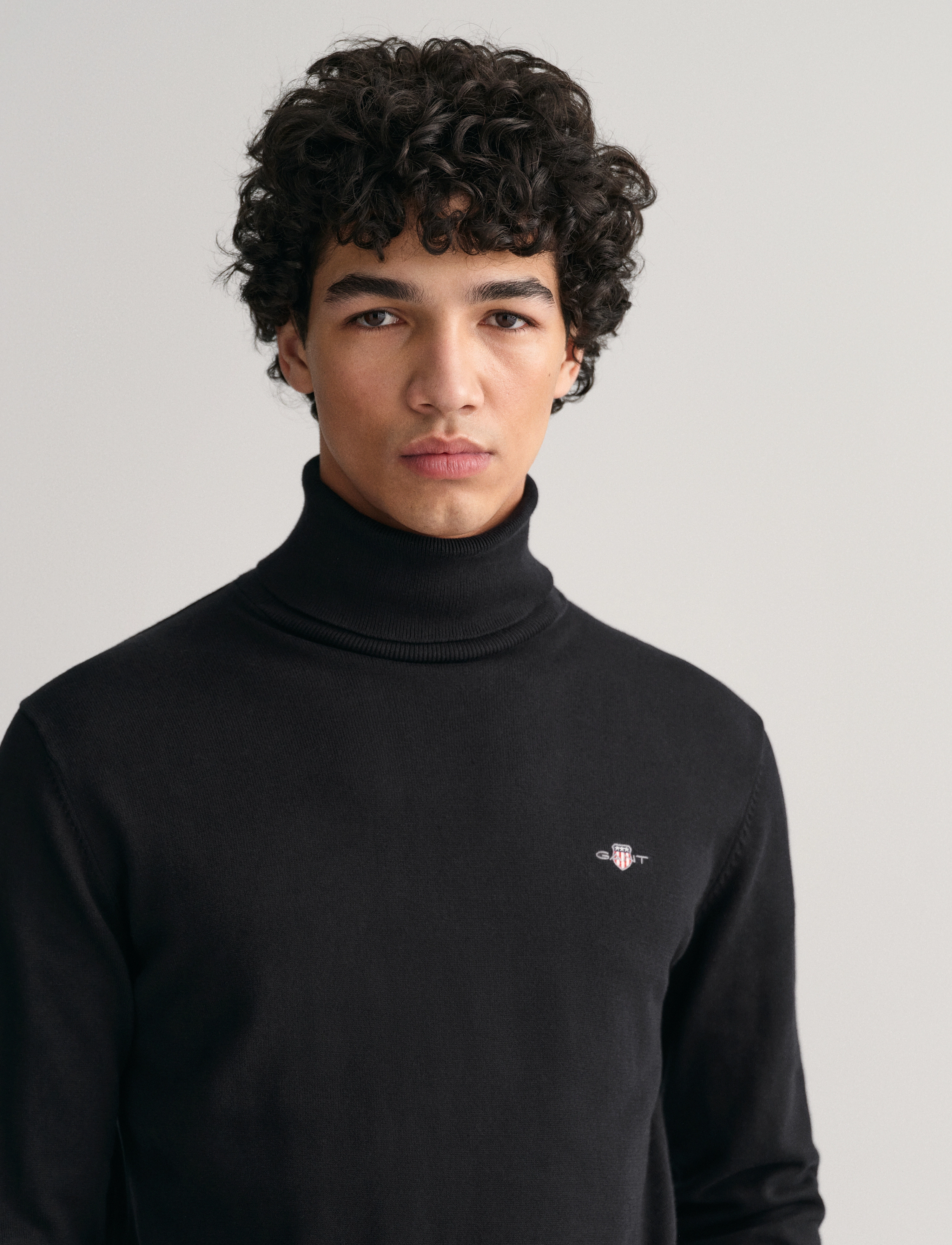 Gant - CLASSIC COTTON ROLLERNECK - black - 4