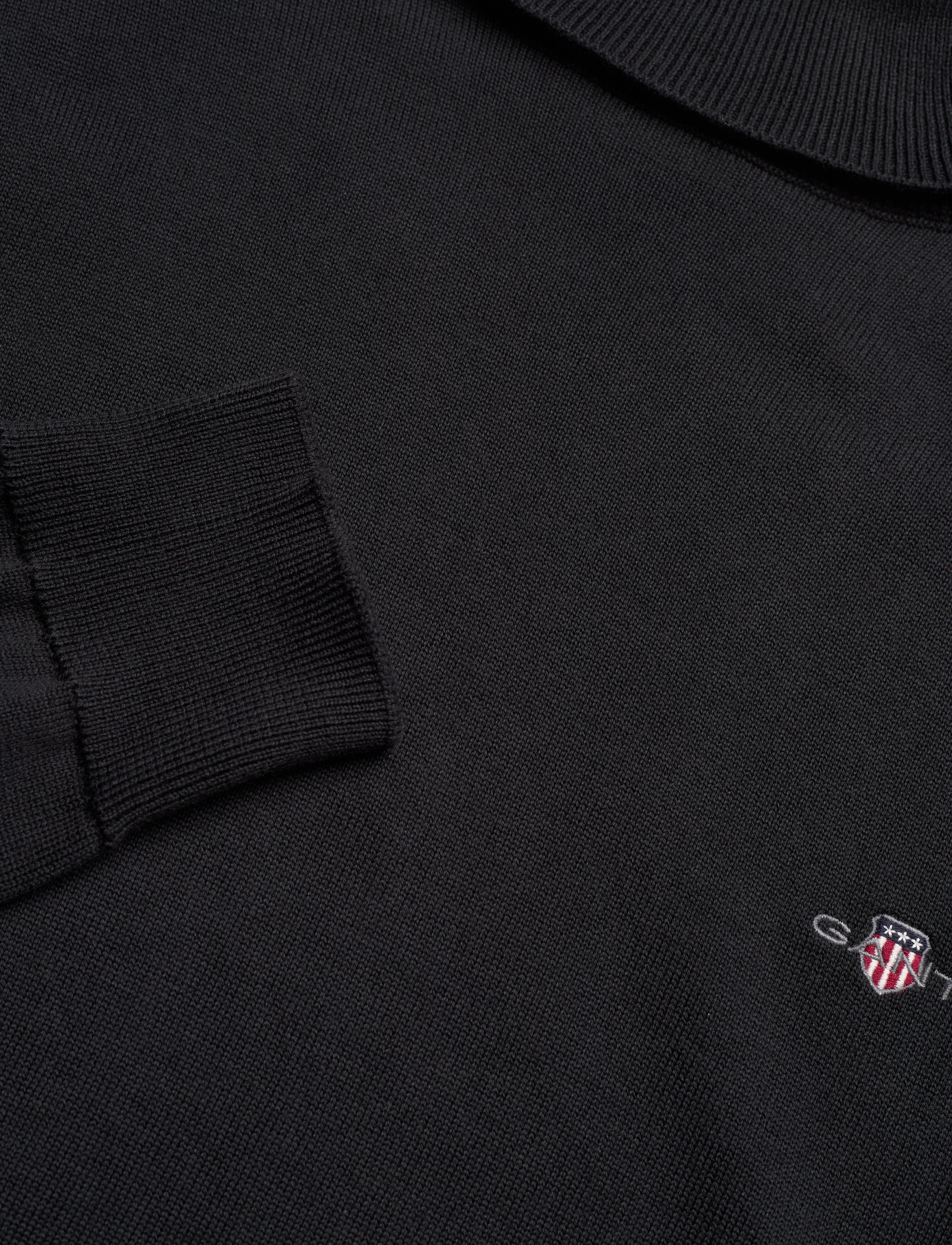 Gant - CLASSIC COTTON ROLLERNECK - black - 5