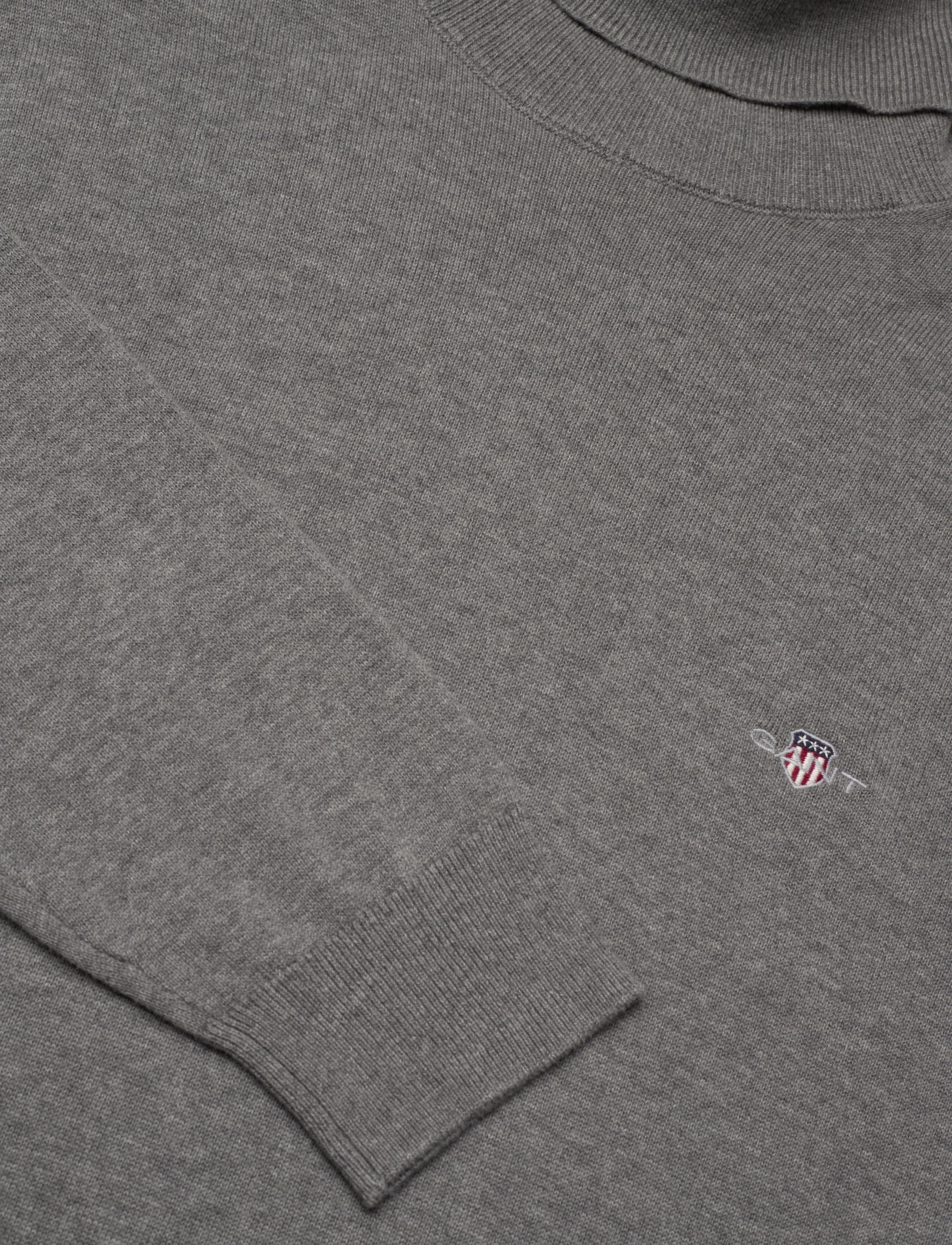 Gant - CLASSIC COTTON ROLLERNECK - dark grey melange - 2