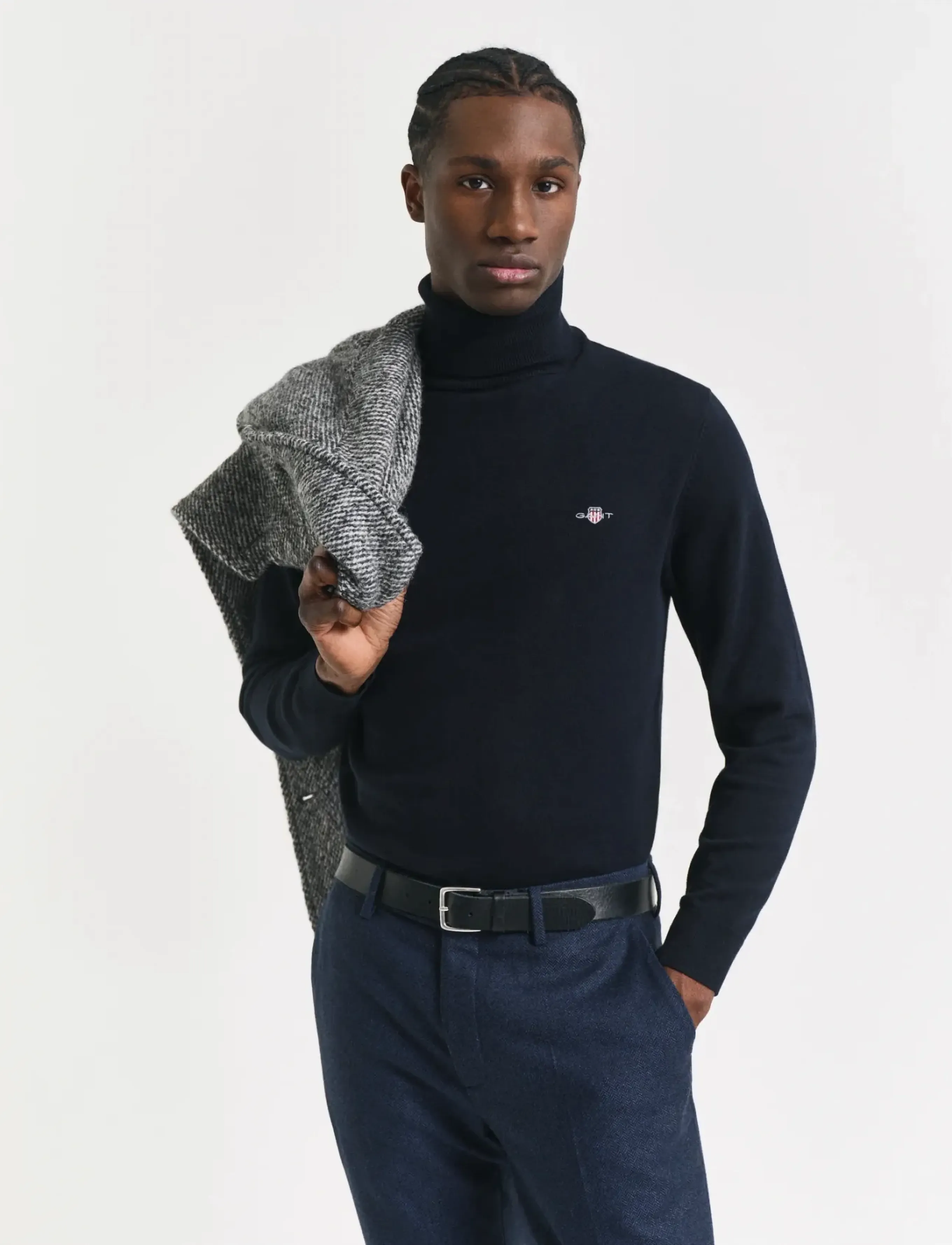 GANT CLASSIC COTTON ROLLERNECK - Shoppa efter tillfälle - EVENING BLUE / navy