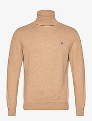 GANT - CLASSIC COTTON ROLLERNECK - džemperi ar augstu apkakli - khaki mel - 0