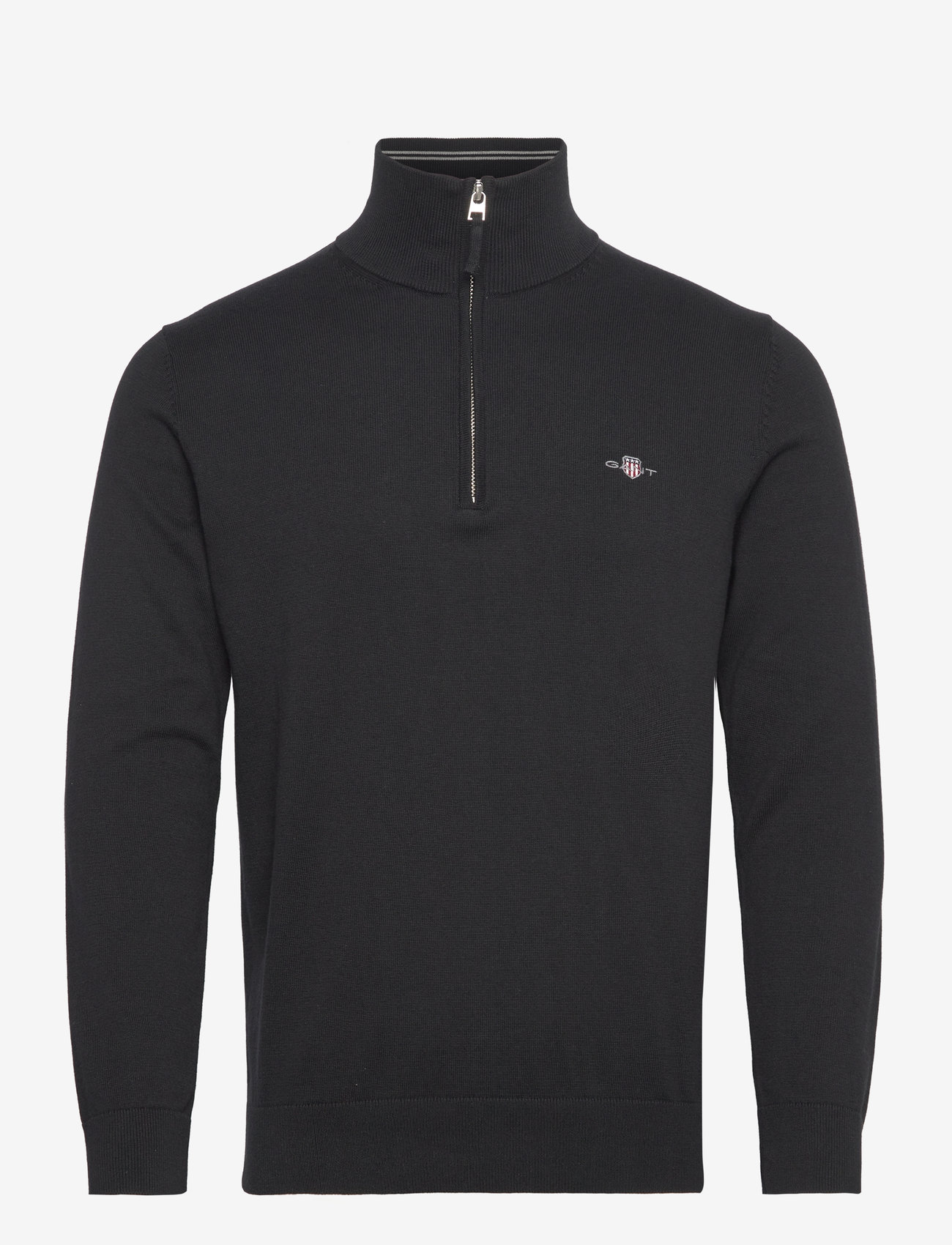 Gant - CLASSIC COTTON HALF ZIP - halfzip strik - black - 0