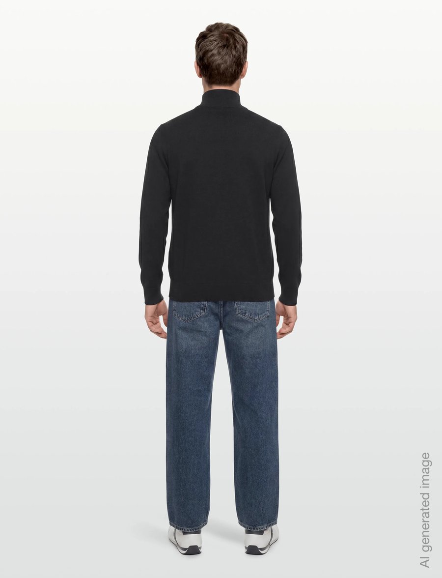 Gant - CLASSIC COTTON HALF ZIP - pullover mit halbem reißverschluss - black - 4